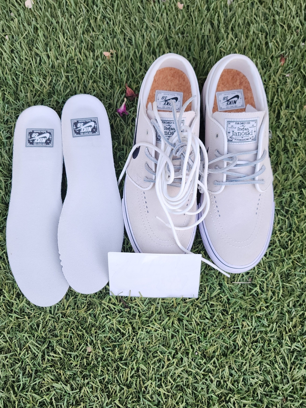 Nike Stefan Janoski OG+ Low Skate Shoe — Summit White with Black Swoosh